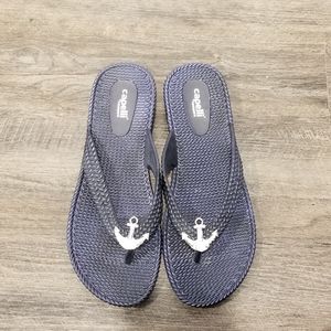 Capelli Nautical Thong Sandal Blue 10